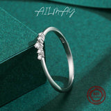 Ailmay New Arrival Simple Cubic Zirconia Fashion Charm 925 Sterling Silver Stackable Rings - Odds & Ends Novelties