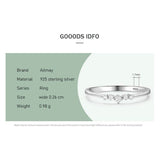 Ailmay New Arrival Simple Cubic Zirconia Fashion Charm 925 Sterling Silver Stackable Rings - Odds & Ends Novelties