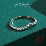 Ailmay Sterling Silver Water Drop CZ Rings – Elegant Stackable Statement Jewelry - Odds & Ends Novelties