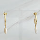 Modern 18k Gold Dangle Pearl Earrings