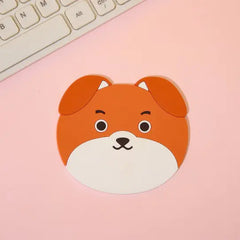 Cute Cat Silicone Coasters with Dog Expressions