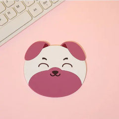 Cute Cat Silicone Coasters with Dog Expressions