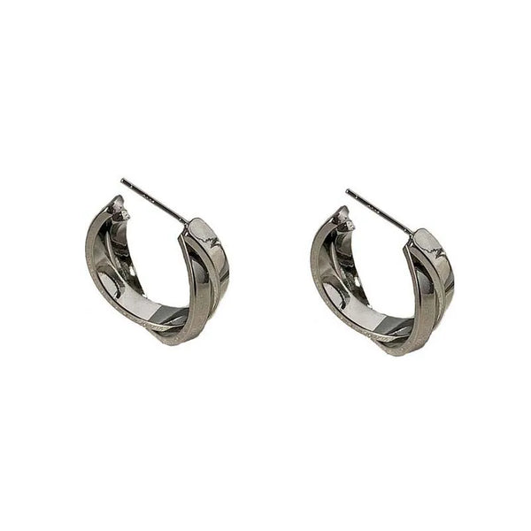 Fashionista Jewelry Geometric Hoop Earrings – Unique Twist Design - Odds & Ends Novelties