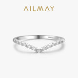 Ailmay Sterling Silver Water Drop CZ Rings – Elegant Stackable Statement Jewelry - Odds & Ends Novelties