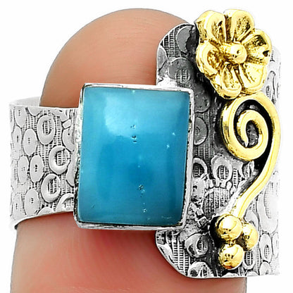 Two-Tone Natural Australian Prehnite Ring
