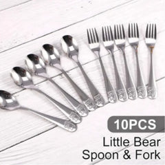 Children's Stainless Steel Cartoon Utensil Set