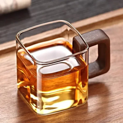 Borosilicate Glass with Walnut Handle