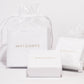 White pouches with 'Maldorys' branding on a white background