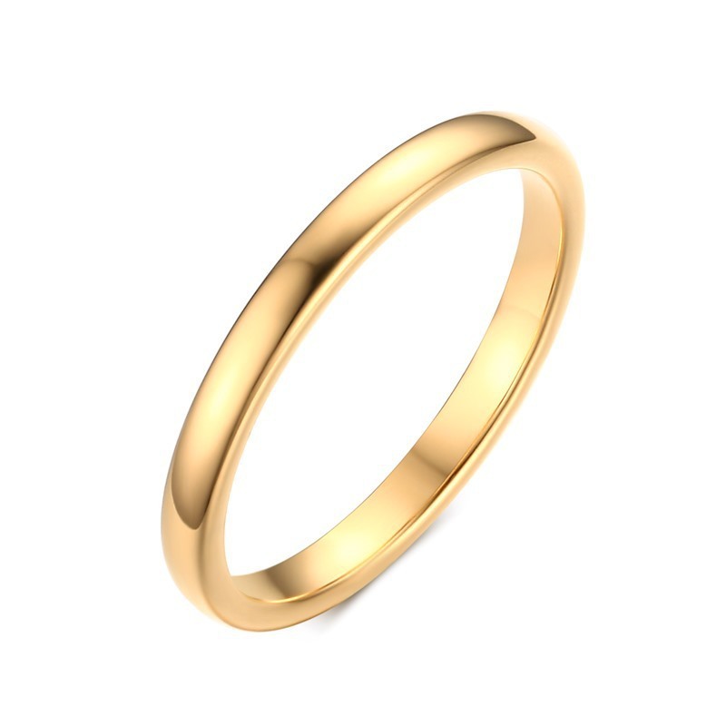 Gold ring on a white background
