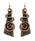 Vintage Rustic Bar & Swirl Earrings