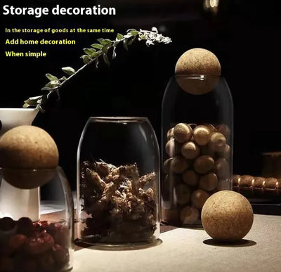 Ball Cork Glass Jar