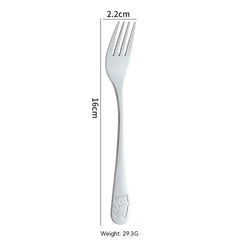 Children's Stainless Steel Cartoon Utensil Set