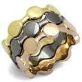 Gold and silver fidget spinner on a white background