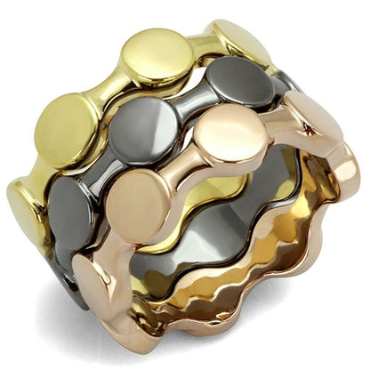 Gold and silver fidget spinner on a white background