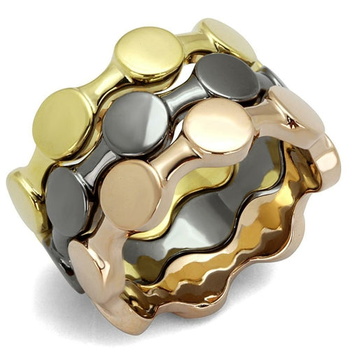 Gold and silver fidget spinner on a white background