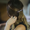 woman wearing nebula hair clip