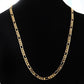 Gold chain necklace on a black mannequin