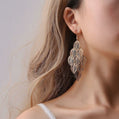 Multi-Layered Leaf Drop Earrings