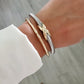 Chic X‑Pattern 18k Gold-Filled Bangle Bracelet - Odds & Ends Novelties