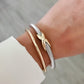 Chic X‑Pattern 18k Gold-Filled Bangle Bracelet - Odds & Ends Novelties