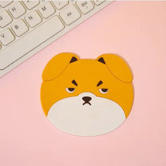 Cute Cat Silicone Coasters with Dog Expressions