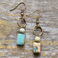 Vintage Natural Jasper Stone Earrings