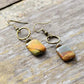 Vintage Natural Jasper Stone Earrings
